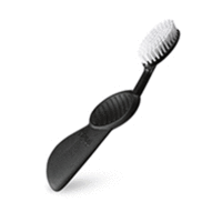 Radius Toothbrush Scuba - Щетка зубная с резиновой ручкой черная (для левшей)