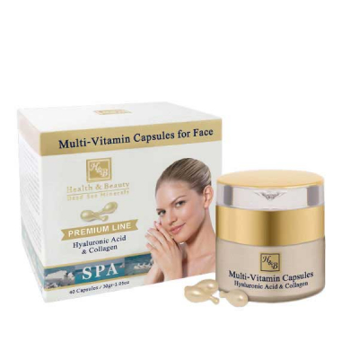 Health and Beauty Multi-Vitamin Capsules With Hyaluronic Acid and Collagen - Мультивитаминные капсулы для лица 40 шт