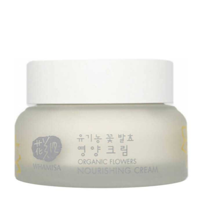 Whamisa Organic Flowers Nourishing Cream - Крем питательный день и ночь на основе цветочных ферментов 51 мл