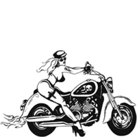 Temptu Pro Transfer Biker Biker Chickie - Трансферная татуировка 