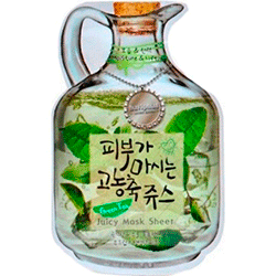 Baviphat Green Tea Juicy Mask Sheet Moisture and Lifting - Маска тканевая фруктовая (зеленый чай) 23 г