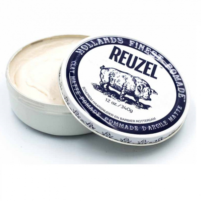 Reuzel Clay Matte Pomade - Матовая помада средней фиксации без блеска 340 г