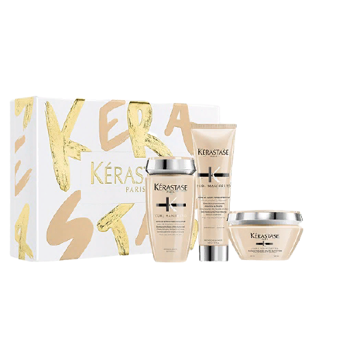 Kerastase Curl Manifesto SET 2021 - Новогодний набор для вьющихся волос (шампунь-ванна 250 мл, маска 200 мл, крем 150 мл)