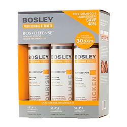 Bosley Воs Defense Starter Pack for Fine Color-Treated Hair - Система для нормальных/тонких окрашенных волос (шампунь, кондиционер, уход) 150 мл+150 мл+ 100 мл