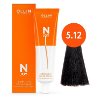 Ollin Professional N-Joy - Перманентная крем-краска для волос 5/12 светлый шатен пепельно-фиолетовый 100 мл