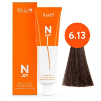 Ollin Professional N-Joy - Перманентная крем-краска для волос 6/13 темно-русый пепельно-золотистый 100 мл