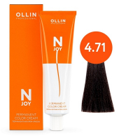 Ollin Professional N-Joy - Перманентная крем-краска для волос 4/71 шатен коричнево-пепельный 100 мл