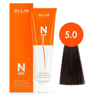 Ollin Professional N-Joy - Перманентная крем-краска для волос 5/0 светлый шатен 100 мл