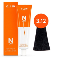 Ollin Professional N-Joy - Перманентная крем-краска для волос 3/12 темный шатен пепельно-фиолетовый 100 мл