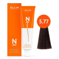 Ollin Professional N-Joy - Перманентная крем-краска для волос 5/77 светлый шатен интенсивно-коричневый 100 мл