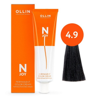 Ollin Professional N-Joy - Перманентная крем-краска для волос 4/9 шатен зеленый 100 мл
