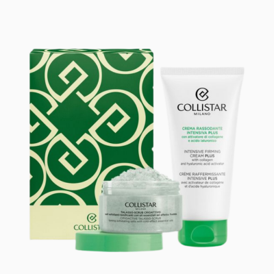 Collistar Intensive Firming Cream Plus - Набор интенсивный укрепляющий крем для тела 175 мл + талассо-криоактивный скраб 150 г