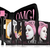 Double Dare OMG Premium Package - Набор "спа" из 4 масок, кисти и черного банта-повязки