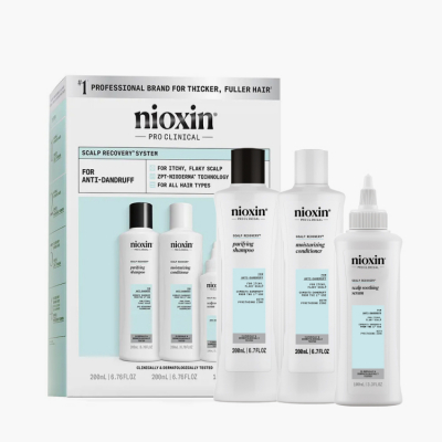Nioxin Scalp Recovery Kit - Набор для волос против перхоти (шампунь 200 мл, кондиционер 200 мл, сыворотка 100 мл)