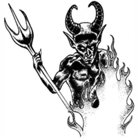 Temptu Pro Transfer Biker Flaming Davil - Трансферная татуировка 