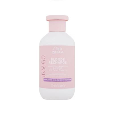 Wella Invigo Blonde Recharge Shampoo - Шампунь-нейтрализатор желтизны для холодных светлых оттенков 300 мл