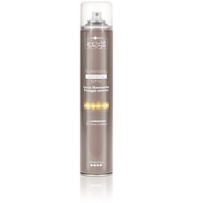 Hair Company Inimitable Style Illuminating Extreme Spray - Фиксирующий лак,придающий блеск сверхсильной фиксации 500 мл
