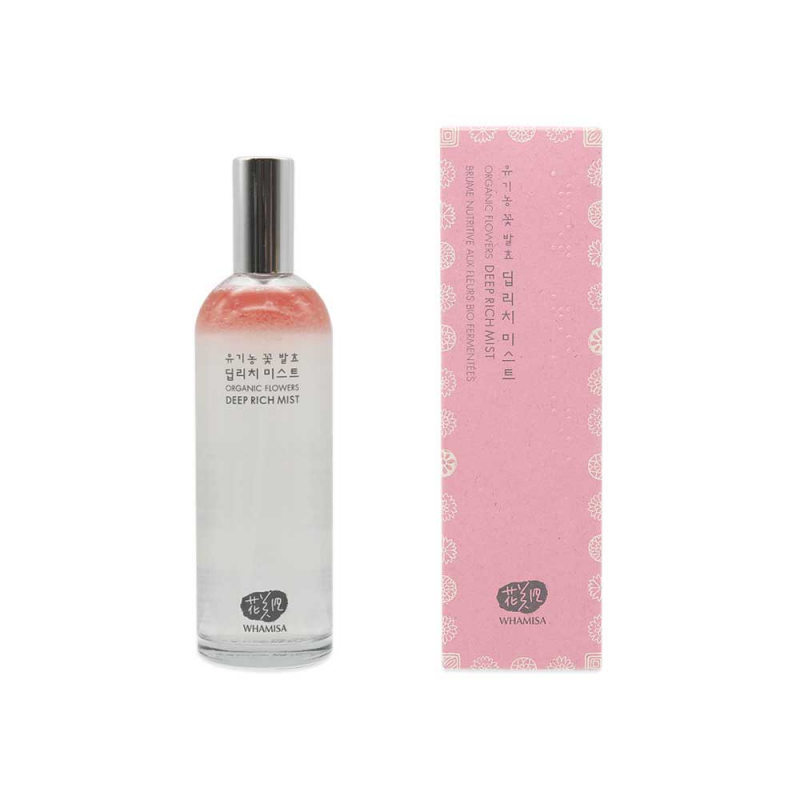 Whamisa Organic Flowers Deep Rich Mist - Спрей для лица на основе цветочных ферментов (двойное насыщение) 100 мл