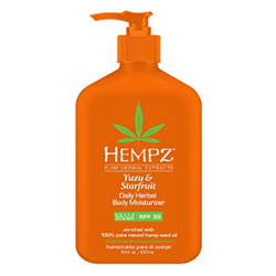 Hempz Yuzu and Starfruit Daily Herbal Body Moisturizer SPF 30 - Молочко солнцезащитное увлажняющее для тела юдзу и карамбола 250 мл