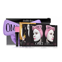 Double Dare OMG Premium Package - Набор "спа" из 4 масок, кисти и лавандового банта-повязки