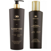 Greymy Platinum Express Hair Keratin Treatment + Clarifying Shampoo - Платинум экспресс кератиновый крем для разглаживания 500 мл + очищающий шампунь 800 мл