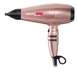  BaByliss Pro Rapido - Фен розовое золото , 2200Вт, ионизация, 3 насадки + глушитель, диффузор