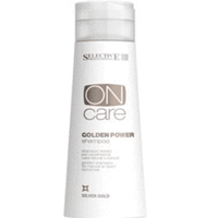 Selective On Care Tech Golden Power Shampoo - Золотистый шампунь для натуральных или окрашенных волос теплых светлых тонов 250 мл