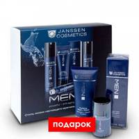Janssen Cosmetics Man Set Cleansing and Care - Набор для мужчин "очищение и уход" (крем для умывания и бритья 75 мл, легкий дневной крем 24-часового действия 50 мл, дезодорант 30 г)