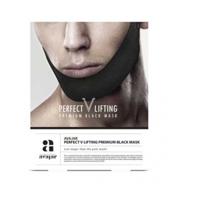 Avajar Perfect V Lifting Premium Black Mask - Мужская лифтинговая маска (черная) 5 шт