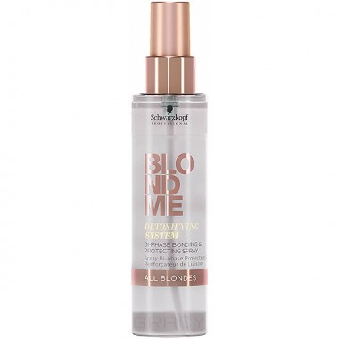 Schwarzkopf BlondMe Detoxifying System Spray - Двухфазный защитный бондинг-спрей с детокс-системой 150 мл