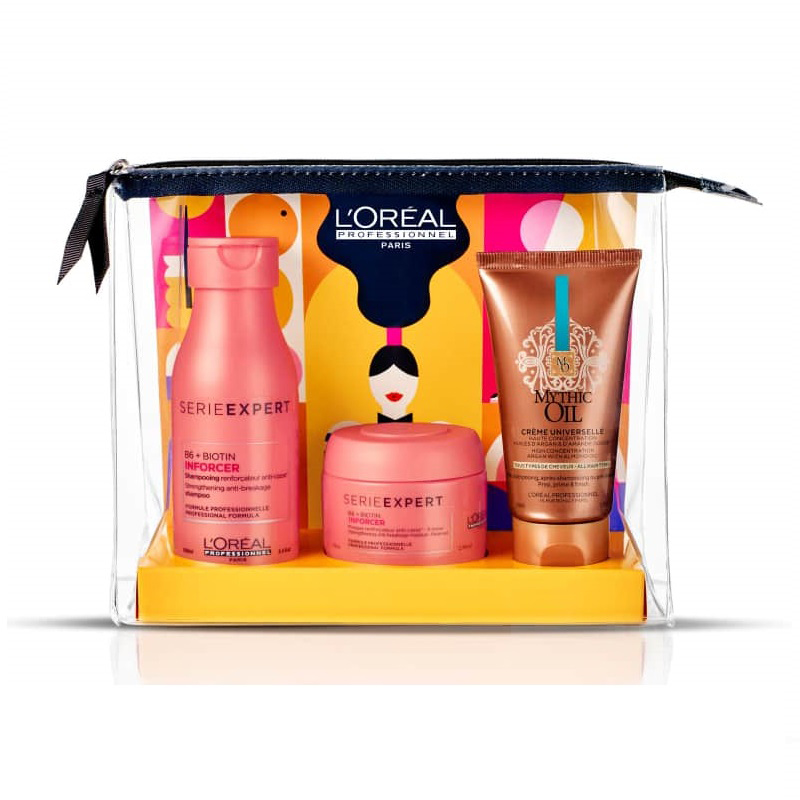 L'Oreal Professionnel Summer Travel Set Inforser - Набор против ломкости волос (шампунь 100 мл, маска 75 мл, универсальный крем 50 мл)
