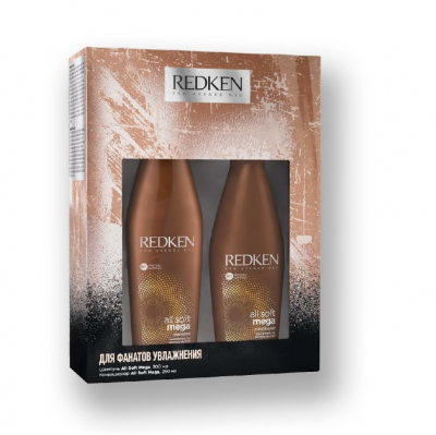 Redken All Soft Mega - Подарочный набор "для фанатов увлажнения" (шампунь 300 мл + кондиционер 250 мл)