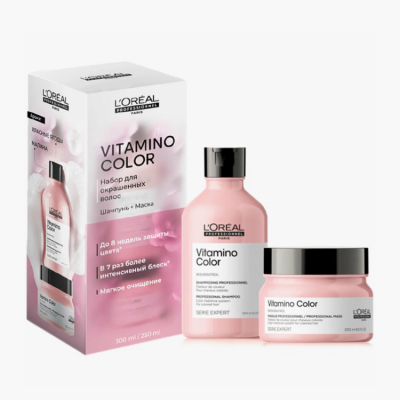 L'Oreal Professionnel Serie Expert Vitamino Color - Подарочный набор для окрашенных волос (шампунь 300 мл + маска 250 мл)