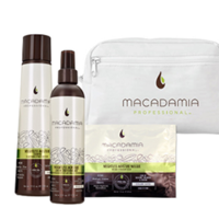 Macadamia Weightless Moisture Beauty Bag - Набор для тонких волос (в белой косметичке)