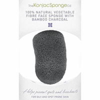 The Konjac Sponge Premium Face Mouse Bamboo Charcoal - Спонж для умывания лица (премиум-упаковка)