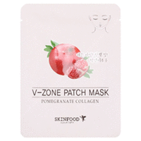 Skinfood Pomegranate Collagen V-Zone Patch Mask - Укрепляющая маска для зоны подбородка 15 г
