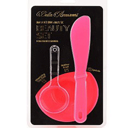 Anskin Tools Beauty Set Red Rubber Ball Small Spatula Middle Measuring Cup - Набор для нанесения альгинатных масок 