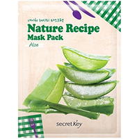 Secret Key Nature Recipe Mask Pack Aloe - Маска тканевая алоэ 20 г
