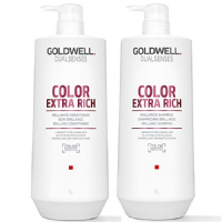 Goldwell Dualsenses Color Extra Rich Brilliance Set - Набор для жестких окрашенных волос (кондиционер 1000мл; шампунь 1000мл)