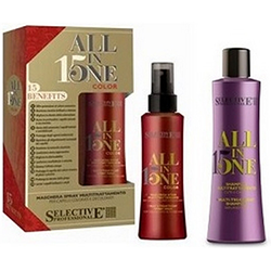 Selective All in One Color Kit  - Набор (шампунь 250 мл + маска-спрей для окрашенных волос 150 мл)