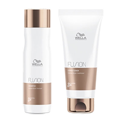 Wella Professionals Fusion Intense Repair Set - Набор для интенсивного восстановления (интенсивный восстанавливающий шампунь 250 мл + бальзам 200 мл + щетка для волос)