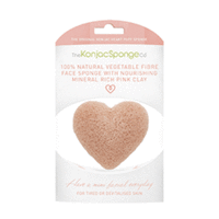 The Konjac Sponge Premium Heart Puff with French Pink Clay - Спонж для умывания лица (премиум-упаковка)