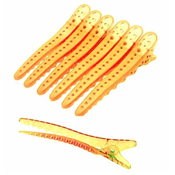 Harizma Professional h10902-10 - Зажимы пластиковые желтые (6 штук в упаковке)						