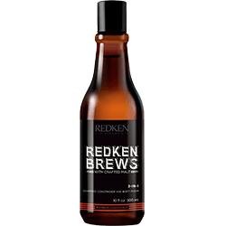 Redken Brews 3 in 1  - Средство 3 в 1 шампунь, кондиционер, гель для душа 300 мл 