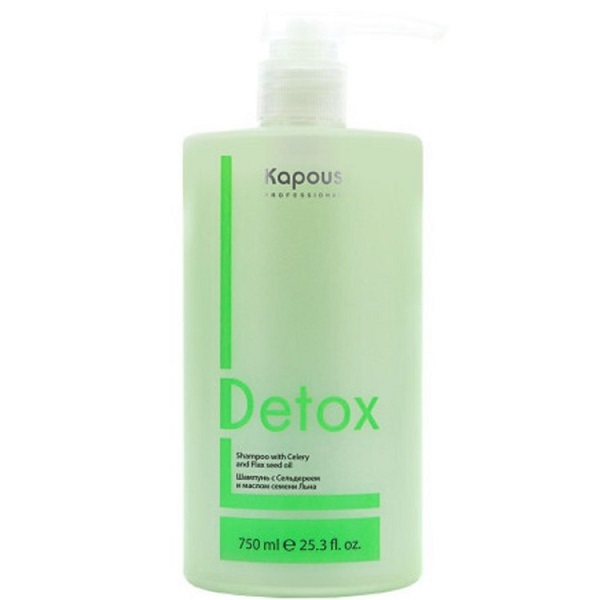 Kapous Detox Shampoo - Шампунь с сельдереем и маслом семени льна 750 мл