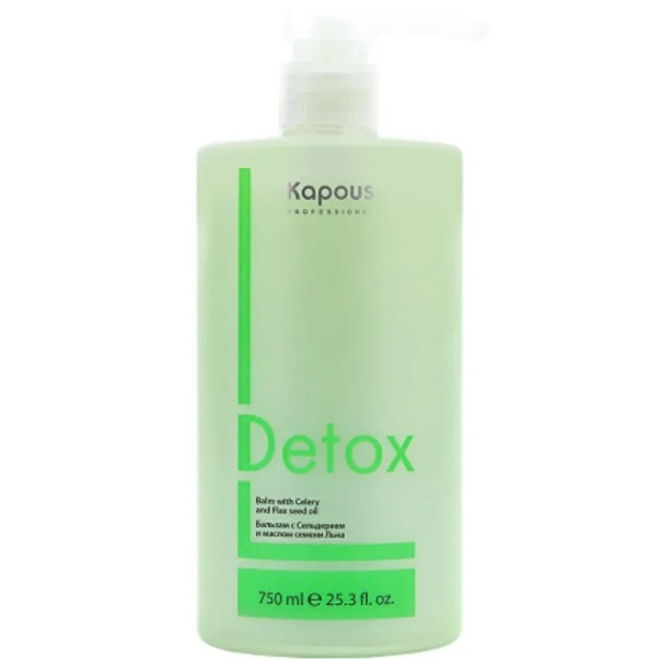 Kapous Detox Balm - Бальзам с сельдереем и маслом семени льна 750 мл