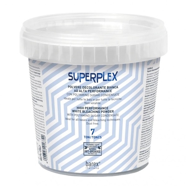 Barex Superplex Up Тo 7 - Обесцвечивающий белый со встроенным комплексом защиты порошок 400 гр