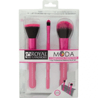 Royal and Langnickel Moda Pink Complexion Perfection Set - Розовый набор кистей для макияжа лица  в чехле