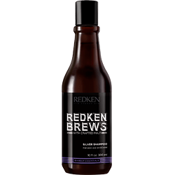 Redken Brews Silver  Shampoo -  Шампунь для нейтрализации желтизны седых и осветлённых волос 300 мл 