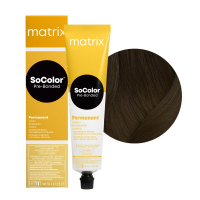 Matrix SoColor Pre-Bonded - Крем-краска для волос с бондером 4AA шатен глубокий пепельный 90 мл